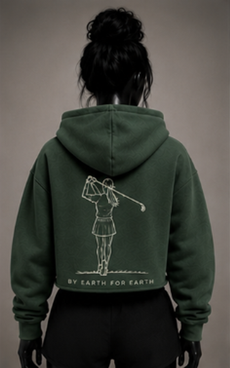 Women's Fairway Crop Hoodie — back